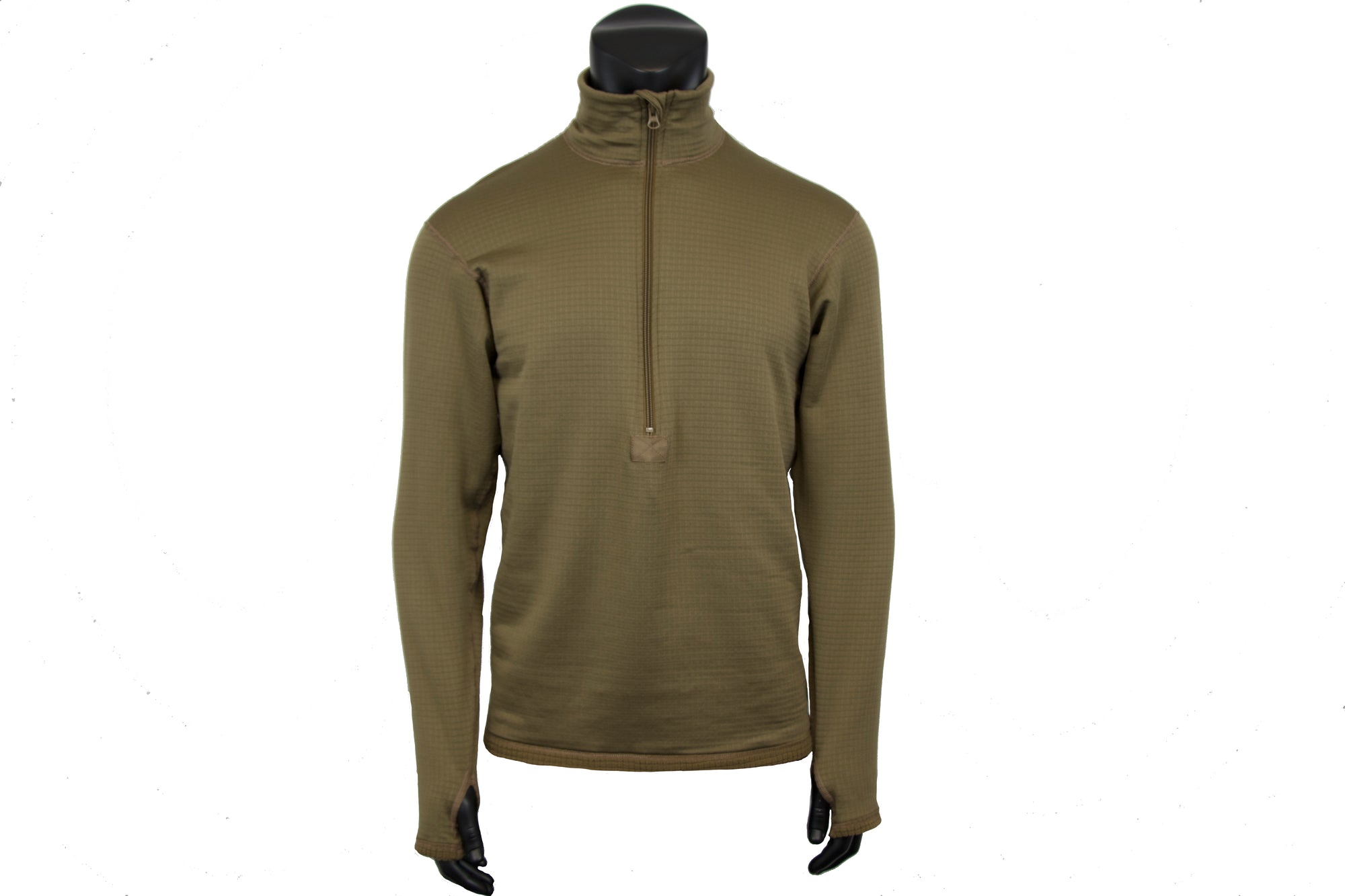 Mens Grid Fleece Zip Top